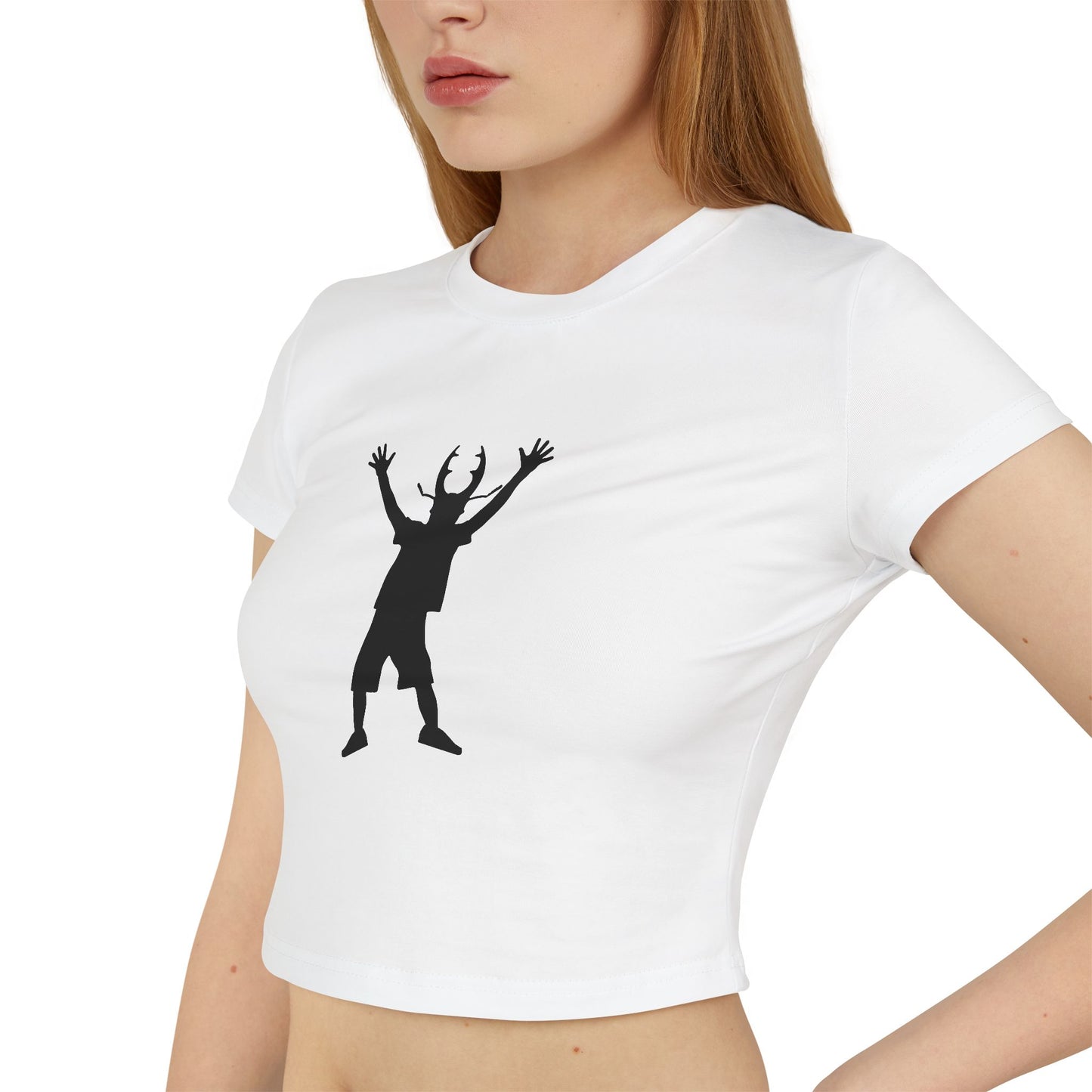 STAG BEETLE BOY (Women, Slim Fit and Mid-Length T-shirt).