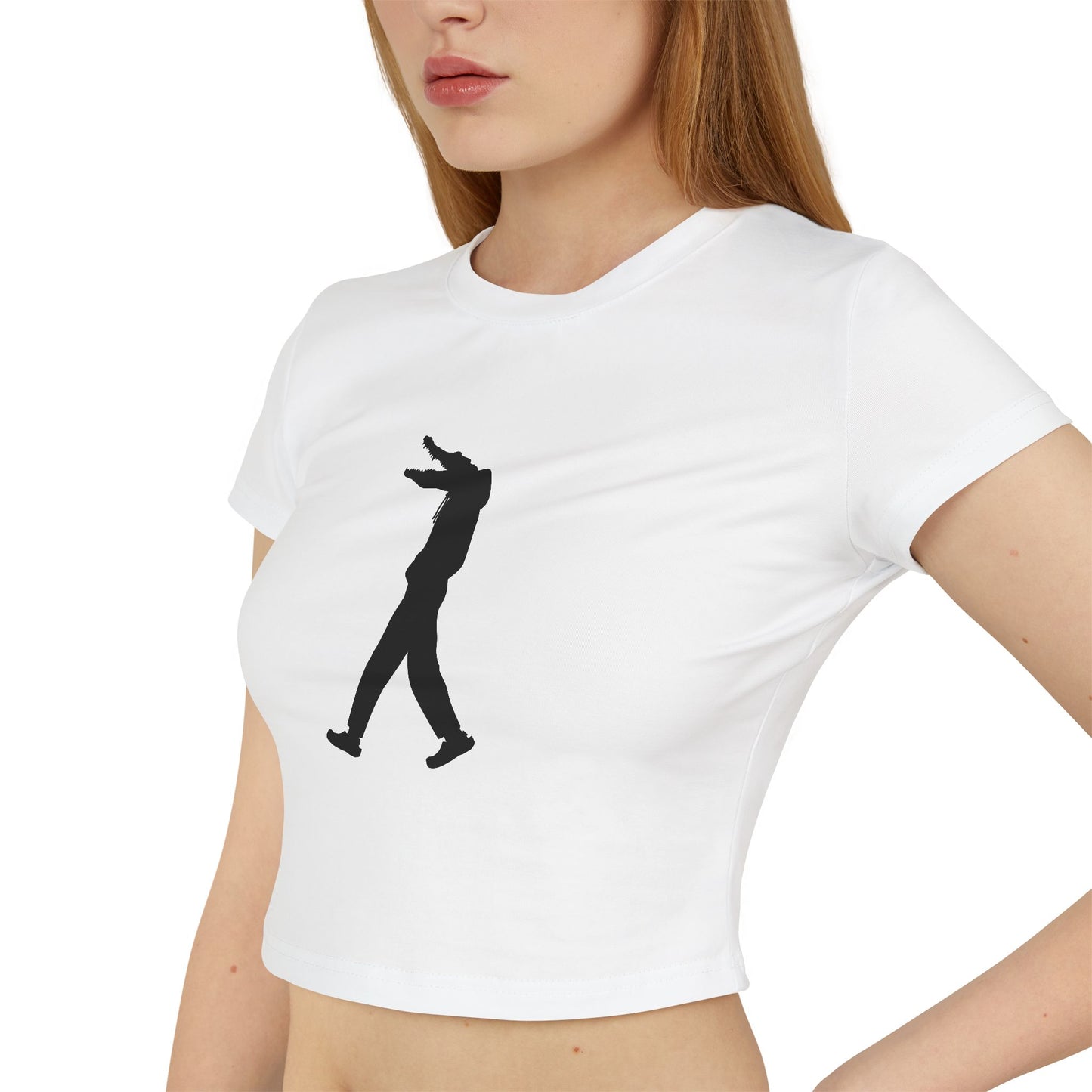 CROCODILE MAN (Women, Slim Fit and Mid-Length T-shirt).