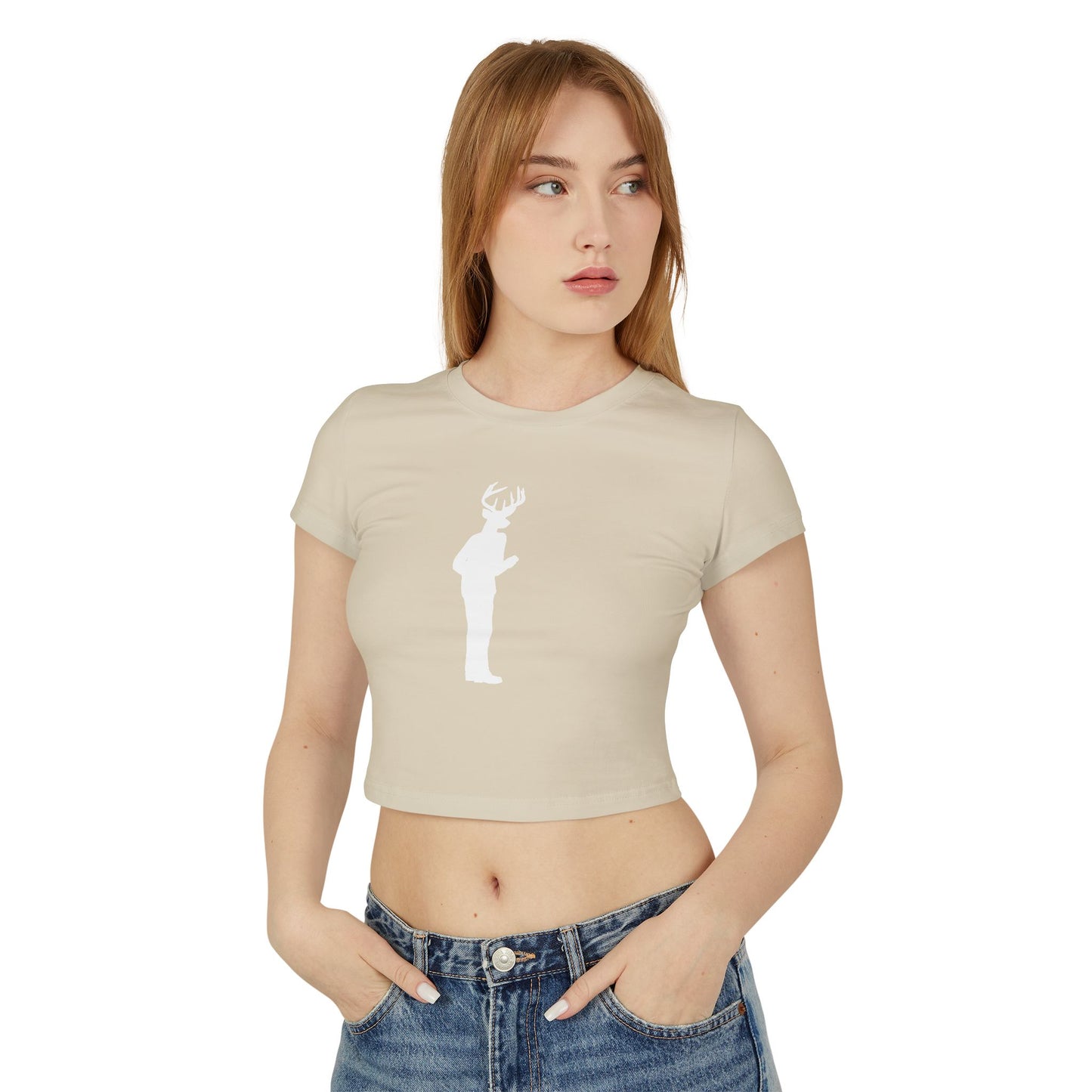 DEER MAN (Women, Slim Fit and Mid-Length T-shirt).