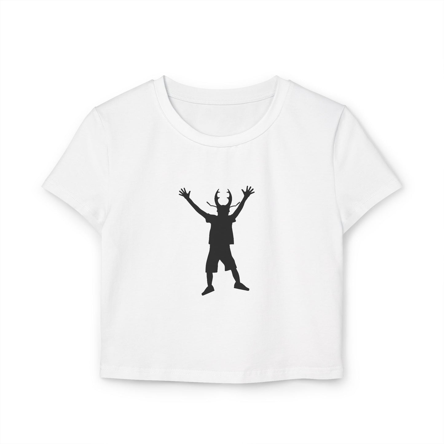 STAG BEETLE BOY (Women, Slim Fit and Mid-Length T-shirt).