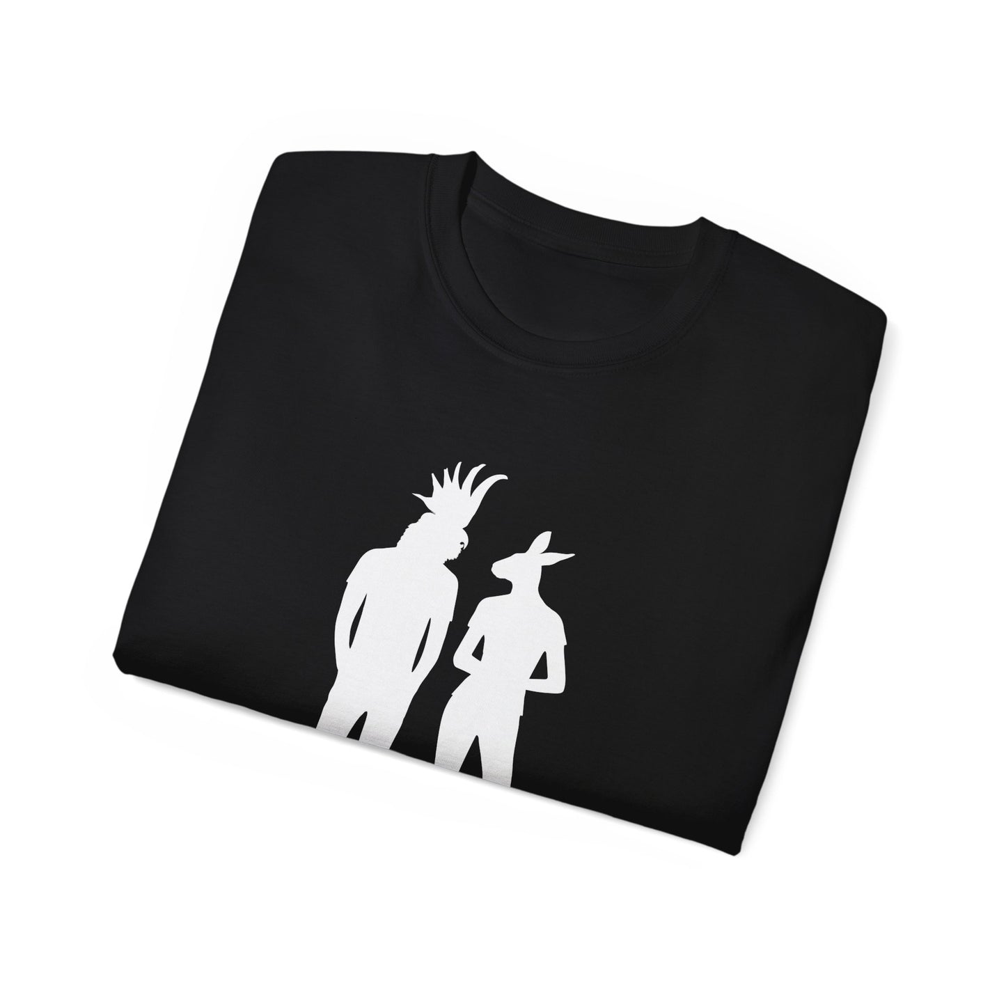 COCKATOO MAN and KANGAROO WOMAN (Unisex T-shirt of 6.0 oz/yd² or 203 g/m²).