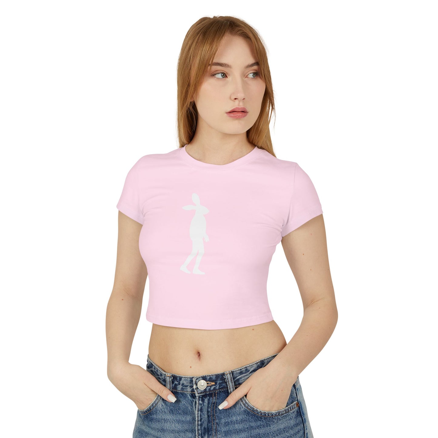 HARE GIRL (Women, Slim Fit and Mid-Length T-shirt).