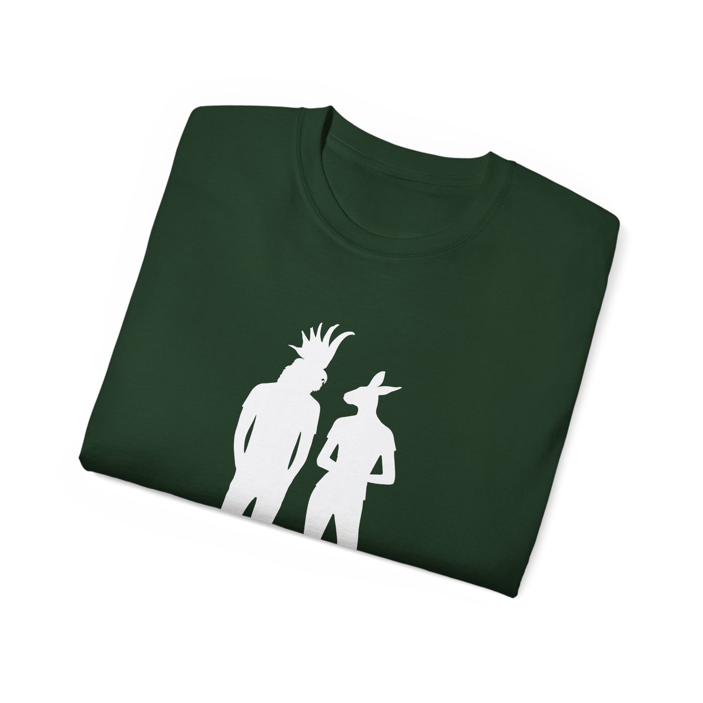 COCKATOO MAN and KANGAROO WOMAN (Unisex T-shirt of 6.0 oz/yd² or 203 g/m²).