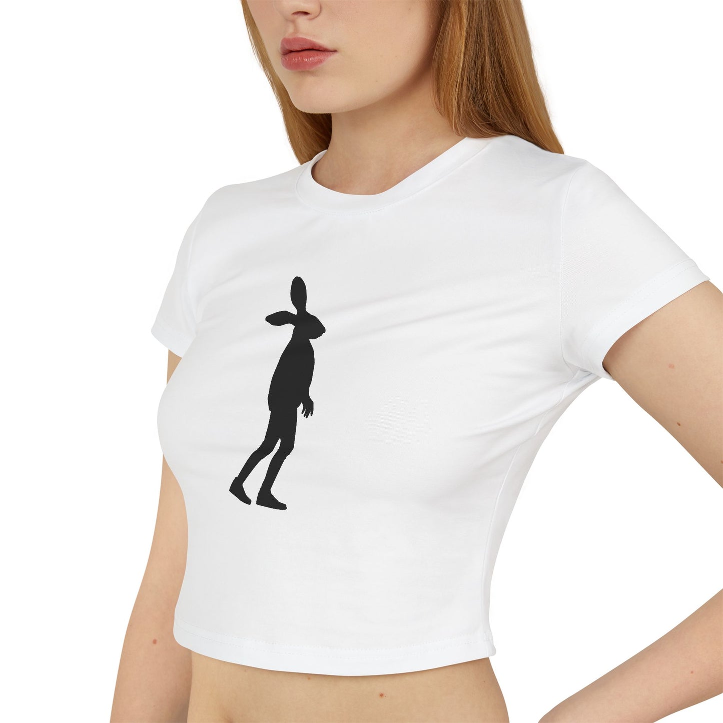 HARE GIRL (Women, Slim Fit and Mid-Length T-shirt).