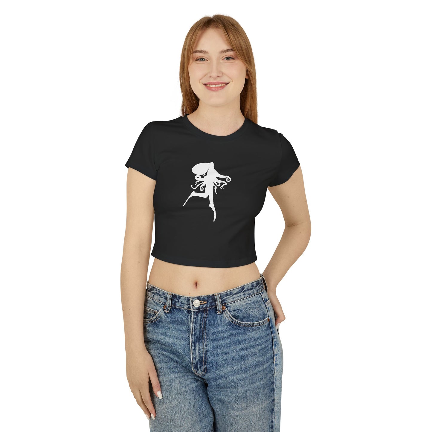 OCTOPUS DIVER (Women, Slim Fit and Mid-Length T-shirt).