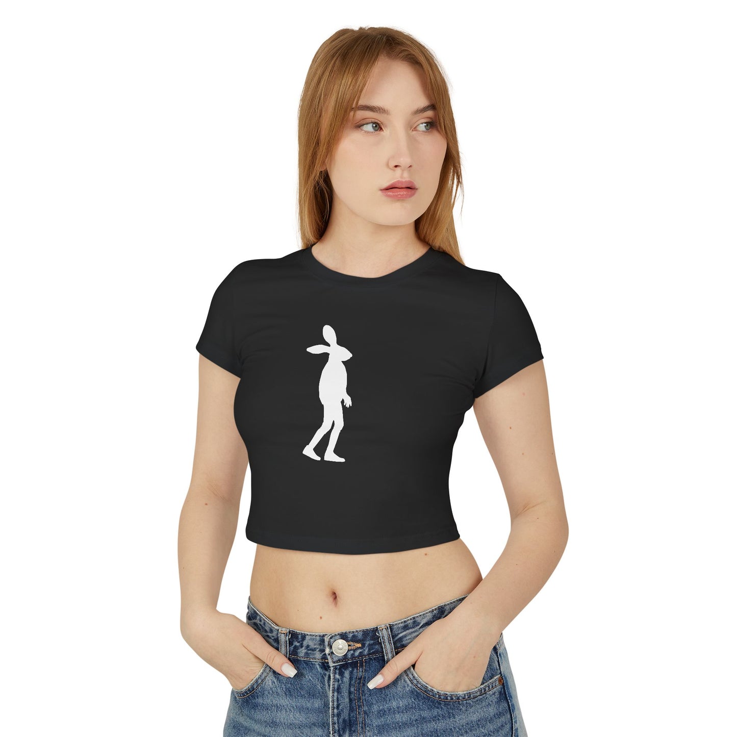 HARE GIRL (Women, Slim Fit and Mid-Length T-shirt).