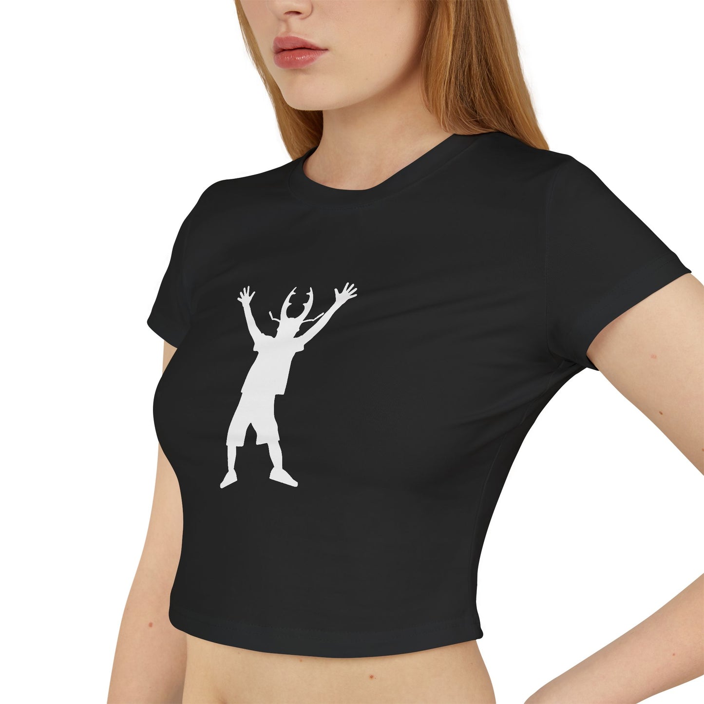 STAG BEETLE BOY (Women, Slim Fit and Mid-Length T-shirt).