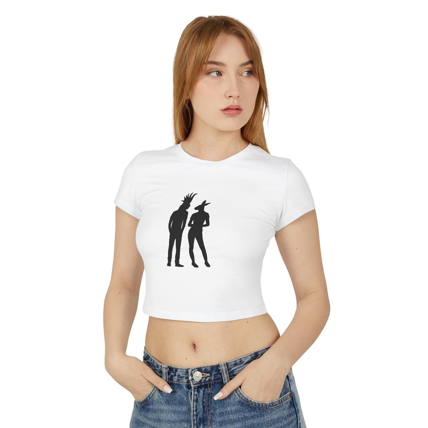 COCKATOO MAN AND KANGAROO WOMAN (Women, Slim Fit and Mid-Length T-shirt).